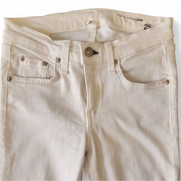 Rag & Bone Distressed White Skinny Full Length. Style - Capri 25 - Picture 2 of 9